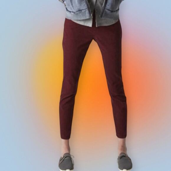 SPERRY Womens 27 Maroon Corduroy Pants NEW - Picture 2 of 6